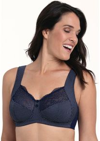 Entlastungs-BH ANITA SINCE 1886 "Orely", Damen, Gr. 90, Cup F, blau (martitim blau), Obermaterial: 93% Polyamid, 7% Elasthan, unifarben, BHs Entlastungs-BH, mit Spitze, dreigeteilte Cups, verstellbare Tr&auml;ger, feminin