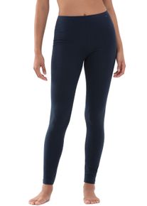 Leggings Mey "Cotton Pure", Damen, Gr. 42, N-Gr, blau (night blau), Single Jersey, Obermaterial: 94% Baumwolle, 6% Elasthan, lang, Hosen Leggings, Elastischer Bund
