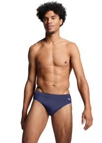 Badehose Puma "Puma SWIM MEN CLASSIC SWIM BRIEF", Herren, Gr. XS, N-Gr, blau (navy), Web, Elasthan, Polyester, unifarben, Badehosen Badehose, mit seitlichem Logoprint