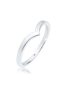 Silberring Elli "Ring V-Stacking Geo Trend Blogger 925 Sterling Silber" Gr. 48, silber, Fingerringe, Damen, 48, Silber 925 (Sterlingsilber), Silberring