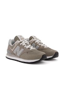 Sneaker New Balance "WL574 Core", Damen, Gr. 36,5, grau (dunkelgrau, grau, wei&szlig;), Leder, Textil, Schuhe Sneaker