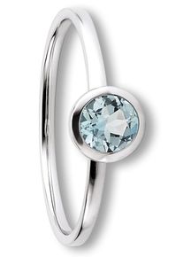 Goldring ONE ELEMENT "Blau Topas Ring aus 333 Wei&szlig;gold" Gr. 53, silber, Fingerringe, Damen, 53, Wei&szlig;gold 333, Goldring