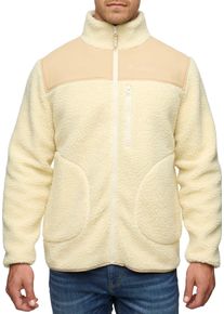 Sweatjacke INDICODE "INErnestoy", Herren, Gr. L, wei&szlig; (wei&szlig; aspargus), Sweatware, Fleece, Obermaterial: 100% Polyester, unifarben, regular fit, Sweatjacken Sweatjacke