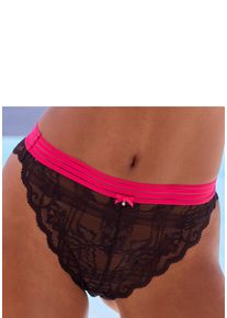 Tanga Vivance, Damen, Gr. 44/46, schwarz, Spitze, Obermaterial: 88% Polyamid, 12% Elasthan, Unterhosen Tanga, aus elastischer Spitze mit modischen Kontrastfarben, Topseller