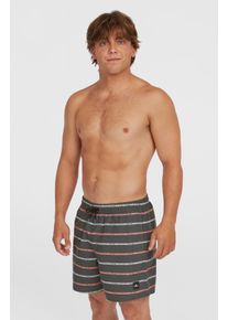 O`Neill Badehose O'NEILL "O'NEILL CALI FIRST 15'' SWIMSHORTS", Herren, Gr. M, N-Gr, grau (grau o'neill), Obermaterial: 100% Polyester, Badehosen Badehose