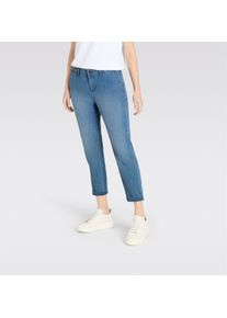 Slim-fit-Jeans MAC "CHINO turn up", Damen, Gr. 46, N-Gr, venice beach wash, Denim/Jeans, Obermaterial: 98% Baumwolle, 2% Elasthan, unifarben, slim fit kn&ouml;chelfrei, Jeans Slim-fit-Jeans, im Five-Pocket Style