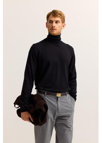 Rollkragenpullover Bugatti "Regular Fit", Herren, Gr. XL, 290, schwarz, Strick, 100% Baumwolle, unifarben, regular fit, ohne Ausschnitt, Rippb&uuml;ndchen, Pullover Rollkragenpullover, aus reiner Baumwolle