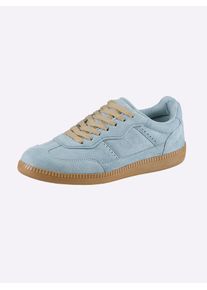 Sneaker Heine, Damen, Gr. 37, blau (hellblau), Synthetik, Schuhe Sneaker