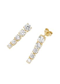 Paar Ohrh&auml;nger Smart Jewel "Ohrh&auml;nger mit Zirkonia, Silber 925", gold, Ohrringe, Damen, Silber 925 (Sterlingsilber), Paar Ohrh&auml;nger