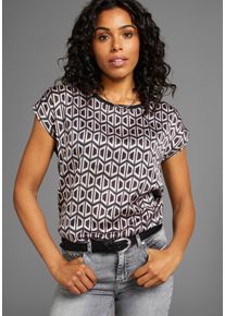 Lederg&uuml;rtel Laura Scott, Damen, Gr. 85, schwarz, Rindsleder, unifarben mit Farbeinsatz, G&uuml;rtel Lederg&uuml;rtel, f&uuml;r Damen mit mattsilber Schnalle - NEW - bis Gr.135