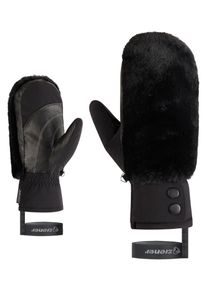 F&auml;ustlinge Ziener "KATNISS-Z MITTEN glove", Damen, Gr. S, schwarz, Materialmix, Handschuhe F&auml;ustlinge