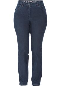 Stretch-Hose KjBRAND "Betty", Damen, Gr. 54 (27), K-Gr, blau (denim stone, kurzgr&ouml;&szlig;en), Denim/Jeans, Obermaterial: 78% Baumwolle, 18% Polyester, 4% Elasthan, gerade lang, Hosen Stretch-Hose, super Stretch