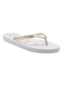 Sandale Roxy "Viva Sparkle", Damen, Gr. 8,5(39), wei&szlig; (wei&szlig;, champagne), Obermaterial:Obermaterial: 98% Synthetikmaterial, 2% Metall / Futter: 100% Synthetikmaterial / Au&szlig;ensohle: 100% Moosgummi;, Schuhe Sandale