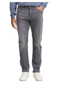 Slim-fit-Jeans Tom Tailor, Herren, Gr. 33, L&auml;nge 32, grau (grau denim32), Denim/Jeans, Obermaterial: 92% Baumwolle, 6% Polyester, 2% Elasthan, unifarben, slim fit kn&ouml;chellang, Jeans Slim-fit-Jeans, im Five-Pocket Style