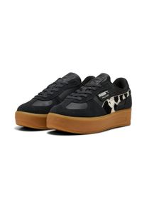 Sneaker Puma "PALERMO ELEVATA WILD INSTINCT WNS", Damen, Gr. 41, Puma schwarz, gum, Leder, unifarben, Schuhe Sneaker