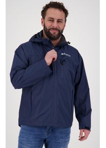 Regenjacke DEPROC Active "DURELL MEN", Herren, Gr. M (50), blau, 100% Polyester, mit verstellbarem Klettverschluss, Jacken Regenjacke, auch in Gro&szlig;en Gr&ouml;&szlig;en erh&auml;ltlich