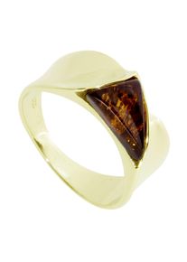 Fingerring OSTSEE-SCHMUCK "- Alisca - Gold 333/000 - Bernstein" Gr. 54, gold (gold 333, goldfarben, gelb), Fingerringe, Damen, 54, Fingerring