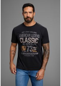 T-Shirt Arizona, Herren, Gr. L (52/54), grau (anthrazit), Single Jersey, Obermaterial: 100% Baumwolle, unifarben, normal, Rundhals, Shirts T-Shirt, Kurzarm, unifarben, Rundhals, aus Baumwolle