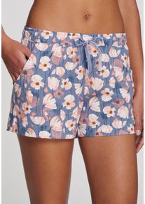Pyjamashorts Vivance Dreams, Damen, Gr. 44/46, N-Gr, blau (rosa, blau, gebl&uuml;mt), Single Jersey, Obermaterial: 50% Baumwolle, 50% Viskose, gebl&uuml;mt, Basic kurz, Hosen Pyjamashorts, mit sch&ouml;nem Muster, Topseller
