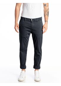 Chinohose Replay "ZEUMAR", Herren, Gr. 29, L&auml;nge 34, blau, Web, Obermaterial: 91% Baumwolle, 6% Elastomultiester, 3% Elasthan, unifarben, slim fit normal, Hosen Chinohose, Slim Fit