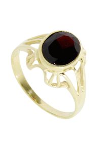 Fingerring OSTSEE-SCHMUCK "- Maline - Gold 333/000 - Granat" Gr. 64, gold (gold 333, goldfarben, gelb), Fingerringe, Damen, 64, Fingerring