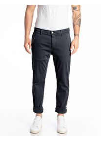 Chinohose Replay "ZEUMAR", Herren, Gr. 34, L&auml;nge 34, blau, Web, Obermaterial: 91% Baumwolle, 6% Elastomultiester, 3% Elasthan, unifarben, slim fit normal, Hosen Chinohose, Slim Fit