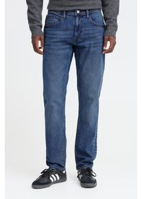 Regular-fit-Jeans Blend "BHTWISTER PP NOOS", Damen, Gr. 38, L&auml;nge 34, blau (denim middle blau), Denim/Jeans, Obermaterial: 98% Baumwolle, 2% Elasthan, Abriebeffekte, regular fit kn&ouml;chellang, Jeans Regular-fit-Jeans