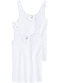 Achselhemd Speidel "Noelle", Damen, Gr. 44, N-Gr, wei&szlig;, Feinripp, Obermaterial: 100% Baumwolle, bestickt, unifarben, V-Ausschnitt, Unterhemden Achselhemd, eng, V-Ausschnitt, ohne Schadstoffe, Baumwolle, Topseller