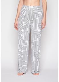 JOOP! Loungehose JOOP, Damen, Gr. 44, N-Gr, schwarzer print, Jersey, Obermaterial: 95% Modal, 5% Elasthan, bequem lang, Hosen Loungehose, mit allover Wording, bequem und weich, seitliche Taschen