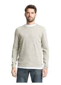 Rundhalspullover Tom Tailor, Herren, Gr. M, olive multicolor space dye, Strick, Obermaterial: 60% Baumwolle, 40% Polyester, unifarben, regular fit normal, Rundhals, gerader Abschluss, Pullover Rundhalspullover, mit Rundhalsausschnitt