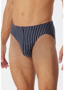 Minislip Schiesser "95/5 Essentials", Herren, Gr. 9, 803, blau, Single Jersey, Obermaterial: 95% Baumwolle, 5% Elasthan, k&ouml;rpernah, Unterhosen Minislip, ohne Eingriff, weich, Baumwollmischung