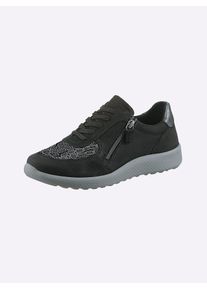 Sneaker Casual Looks, Damen, Gr. 39, schwarz, Nubukleder, Textil, Schuhe Sneaker