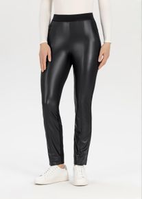 Leggings Stehmann, Damen, Gr. 44, N-Gr, schwarz (schwarz, 900), Obermaterial: 95% Polyester, 5% Elasthan. Obermaterial 2: 68% Viskose, 27% Polyamid, 5% Elasthan, unifarben, regular fit kn&ouml;chellang, Hosen Leggings, mit Taschen