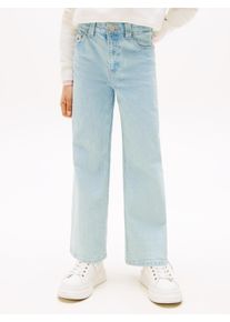 Weite Jeans Tommy Hilfiger "MABEL", M&auml;dchen, Gr. 14 (164), N-Gr, blau (light blau), Denim/Jeans, Obermaterial: 99% Baumwolle, 1% Elasthan, unifarben, regular fit lang, Jeans Weite Jeans, f&uuml;r Kinder bis 16 Jahre