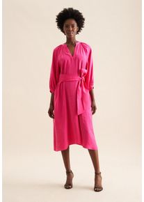 Sommerkleid Seidensticker "Schwarze Rose", Damen, Gr. L40, Normalgr&ouml;&szlig;en, pink, 88% Modal, 12% Polyester, unifarben, oversize, Rundhals, Kleider Sommerkleid, 3/4 Rundhals Uni