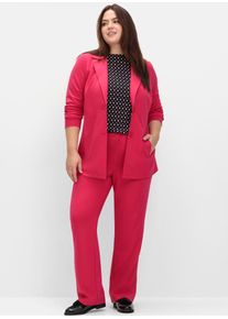 Jerseyhose sheego, Damen, Gr. 46, Normalgr&ouml;&szlig;en, pink (sorbet pink), 60% Viskose, 35% Polyamid, 5% Elasthan, unifarben, Hosen Jerseyhose