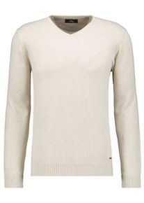 V-Ausschnitt-Pullover Ragman, Herren, Gr. 56, beige (ecru, 008), Strick, 100% Baumwolle, V-Ausschnitt, Pullover V-Ausschnitt-Pullover