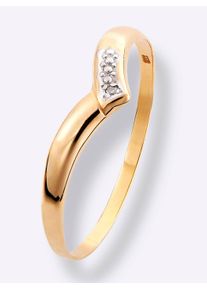 Fingerring Lady Gr. 21, gold (gelbgold 375), Fingerringe, Damen, 21, Gold Metall, Gold, Metall, Fingerring