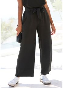 Schlupfhose Vivance, Damen, Gr. 46, N-Gr, schwarz, Web, Obermaterial: 100% Polyester, unifarben, figurumspielend kn&ouml;chelfrei, Hosen Schlupfhose, mit elastischem Bund, Sommerhose, Basic, Topseller