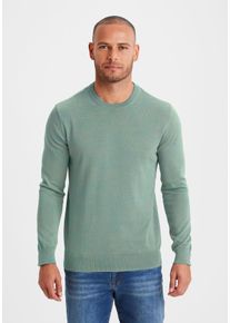 H.I.S. Strickpullover H.I.S, Herren, Gr. M (48/50), gr&uuml;n (mint, meliert), Feinstrick, Obermaterial: 60% Baumwolle, 40% Polyester, meliert, regular fit normal, Rundhals, Strickb&uuml;ndchen, Pullover Strickpullover, Regular Fit, Langarm, Pullover aus Feinstrick, Baumwollmischung