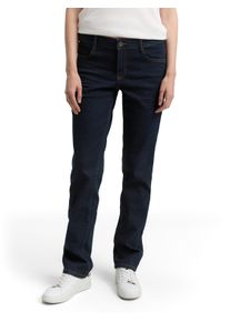 Straight-Jeans Tom Tailor "LIVA", Damen, Gr. 32, L&auml;nge 30, blau (clean rinsed blau denim), Denim/Jeans, Obermaterial: 99% Baumwolle, 1% Elasthan. Futter: 100% Baumwolle, unifarben, straight fit kn&ouml;chellang, Jeans Straight-Jeans, im Five-Pocket Style