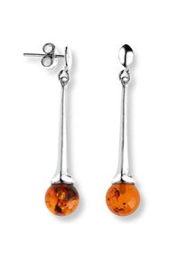 Paar Ohrh&auml;nger OSTSEE-SCHMUCK "OSTSEE-SCHMUCK Ohrh&auml;nger Kugel Ohrh&auml;nger Kugel", wei&szlig; (wei&szlig;, neutral), Ohrringe, Damen, 46x9mm, Silber 925 (Sterlingsilber), Paar Ohrh&auml;nger