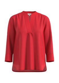 Shirtbluse s.Oliver, Damen, Gr. 44, rot, Web, Obermaterial: 81% Viskose, 19% Polyamid, gebl&uuml;mt, bequem h&uuml;ftbedeckend, V-Ausschnitt, Blusen Shirtbluse, mit 3/4-&Auml;rmeln und im Tunika-Look