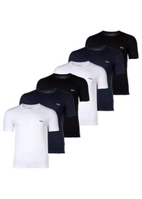 T-Shirt BOSS "T-Shirt T-Shirt RN 3P Classic 6er Pack", Herren, Gr. XL, bunt (schwarz, blau, wei&szlig;), Obermaterial: 100% Baumwolle CO., Shirts T-Shirt