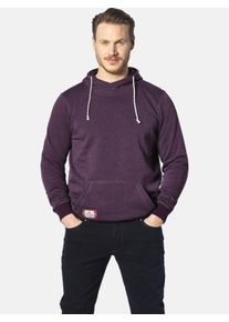 Kapuzensweatshirt Jan Vanderstorm "Sweatshirt BLANKARD", Herren, Gr. XL, rot (dunkelrot melange), Obermaterial: 60% Baumwolle CO. 40% Acetat CA., Sweatshirts Kapuzensweatshirt