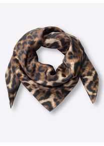 Nickituch Heine, Damen, schwarz (schwarz, sand), Viskose, gemustert, Modet&uuml;cher Nickituch