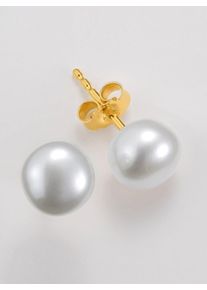 Perlenohrringe Lady, gold (gelbgold 585), Ohrringe, Damen, Perlen, Perlenohrringe