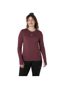 Laufshirt asics "ROAD SEAMLESS LS TOP", Damen, Gr. S, schwarz currant, port royal, Obermaterial: 65% Polyamid, 35% Polyester, Shirts Laufshirt