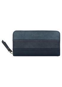 Geldb&ouml;rse Tom Tailor "ELLEN Long zip wallet", Damen, blau, Lederimitat, clean, gemustert, gepflegt, mehrfarbig, Kleinlederwaren Geldb&ouml;rse, im modischen Streifendesign