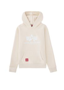 Hoodie Alpha Industries "Basic Hoodie BL K", Jungen, Gr. 8, wei&szlig; (jet stream wei&szlig;), Obermaterial: 80% Baumwolle, 20% Polyester, regular fit, Sweatshirts Hoodie
